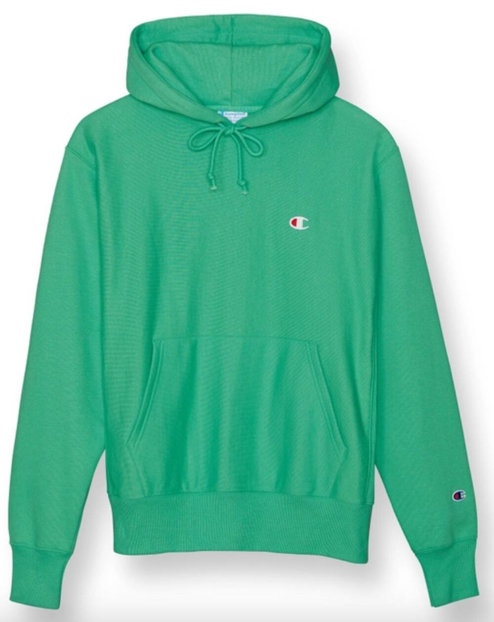 Champion Reverse Weave C Logo Green Hoodie XS Extra Small Sweatshirt Pullover